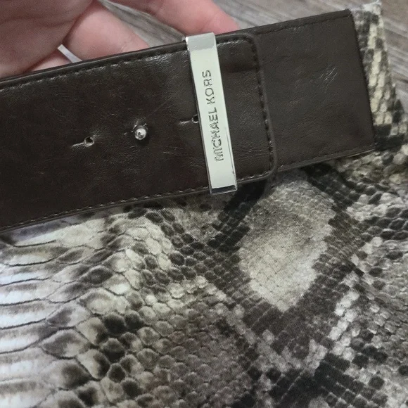 Michael Kors Brown Snakeskin Pencil Skirt - Picture 3 of 6